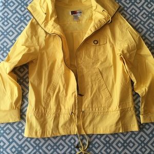 Yellow drawstring waist jacket
